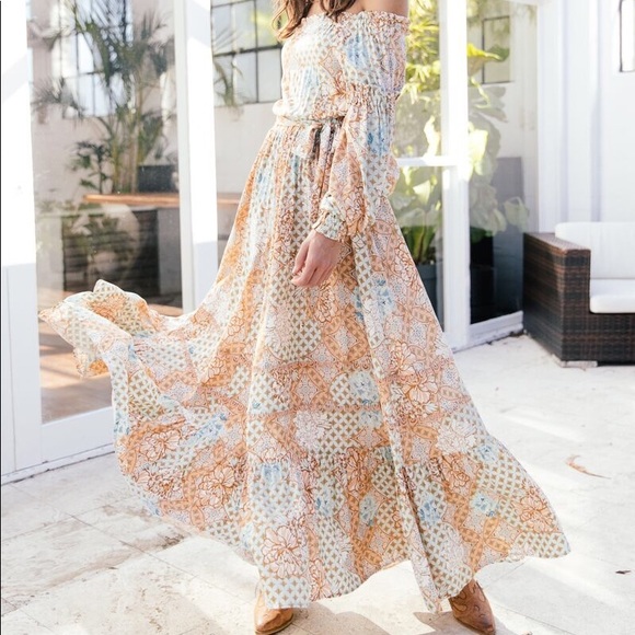 LAUV MAYA OFF SHOULDER MAXI DRESS JAASE BOUTIQUE - Picture 2 of 8